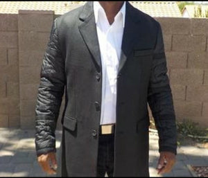 Wool Slim Fit Sports Jacket/ Fleece Sleeves